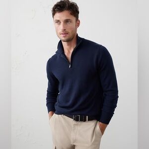 Men’s - Banana Republic Cotton Quarter Zip Sweater Hoodie - Size Large